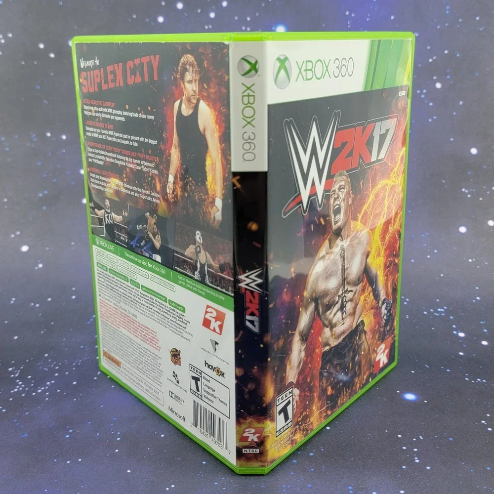 WWE 2K17 Xbox 360 Microsoft Video Game Brock Lesnar Wrestling NTSC 2K Sports